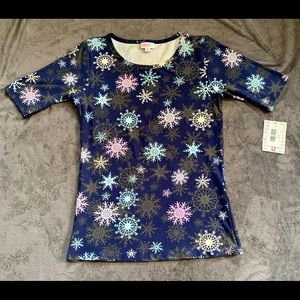 LuLaRoe Leggings Material Snowflake Gigi Top
